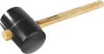 Киянка резиновая черная с деревянной ручкой, 1130 г, STAYER, 20505-100